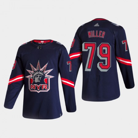 New York Rangers K Andre Miller 79 2020-21 Reverse Retro Authentic Shirt - Mannen
